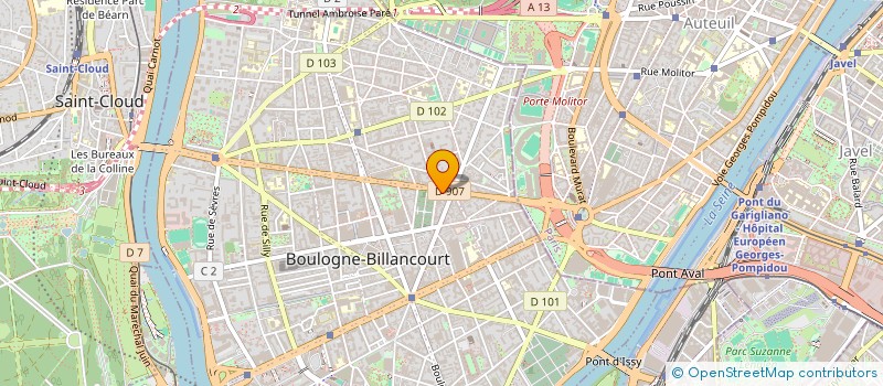 localisation de l'entreprise ETB BOULOGNE à BOULOGNE-BILLANCOURT