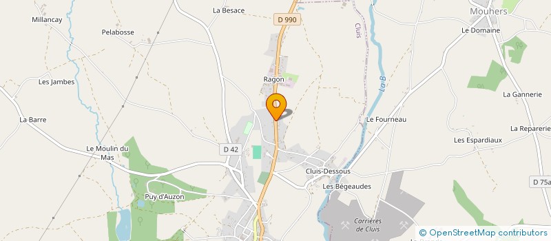 localisation de l'entreprise ETB HURBE GUY à CLUIS