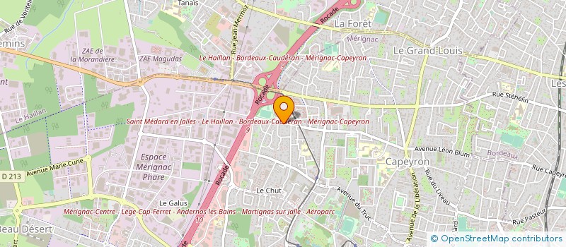 localisation de l'entreprise ETBA THOMAS  MERIGNAC