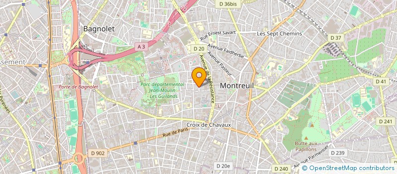 localisation de l'entreprise ETBAT à MONTREUIL
