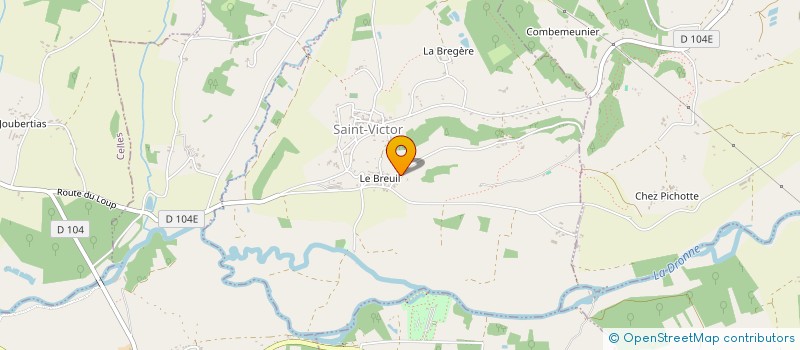 localisation de l'entreprise ETBS  SAINT-VICTOR