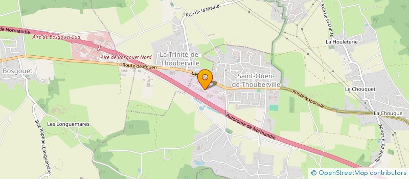 localisation de l'entreprise ETC ELECTRICITE à SAINT-OUEN-DE-THOUBERVILLE