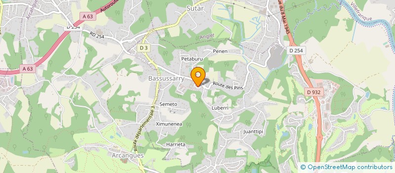 localisation de l'entreprise ETCHE ONA à BASSUSSARRY