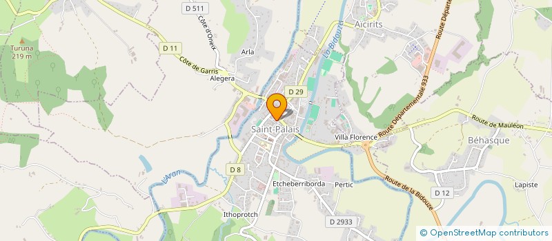 localisation de l'entreprise ETCHE PIZZA  SAINT-PALAIS