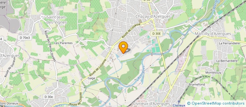 localisation de l'entreprise ETCHEGOYHEN  CHAZAY-D'AZERGUES