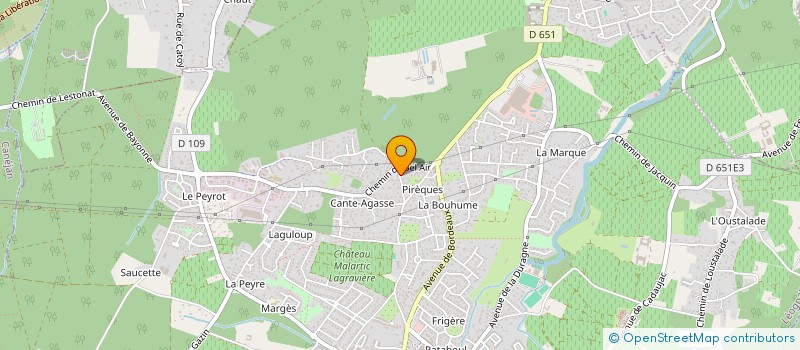 localisation de l'entreprise ETCHERA  LEOGNAN