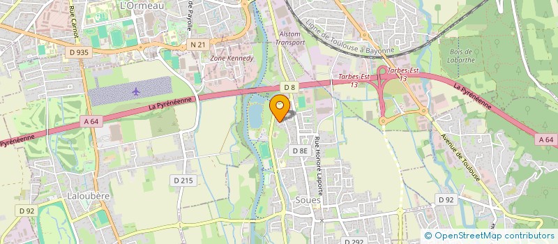 localisation de l'entreprise ETCHEVERRY SEBASTIEN ET TARDIVO LAETITIA  SOUES