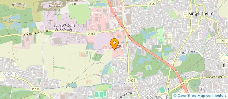 localisation de l'entreprise ETCO PRO  KINGERSHEIM