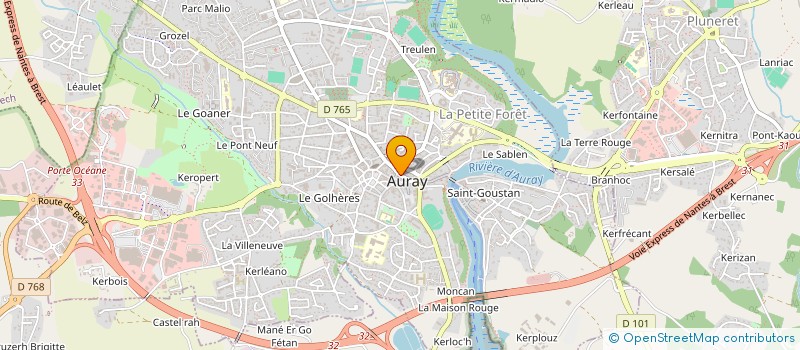 localisation de l'entreprise ETDE3 à AURAY