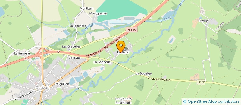 localisation de l'entreprise ETEC à GOUZON