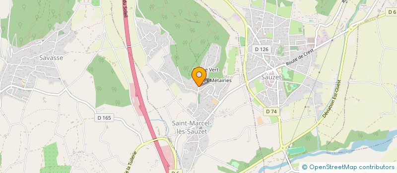 localisation de l'entreprise ETEEK à SAINT-MARCEL-LES-SAUZET
