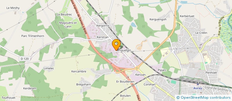 localisation de l'entreprise ETELCOM  BRECH