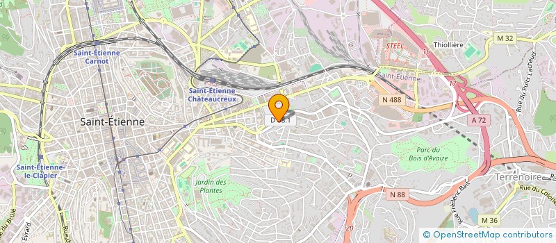 localisation de l'entreprise ETELCOMFIBRE  SAINT-ETIENNE