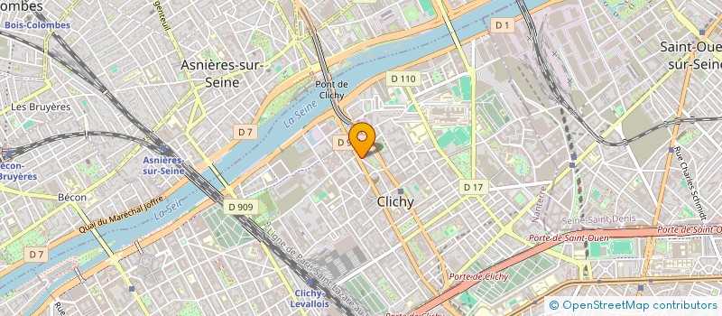 localisation de l'entreprise ETELEC 92 à CLICHY