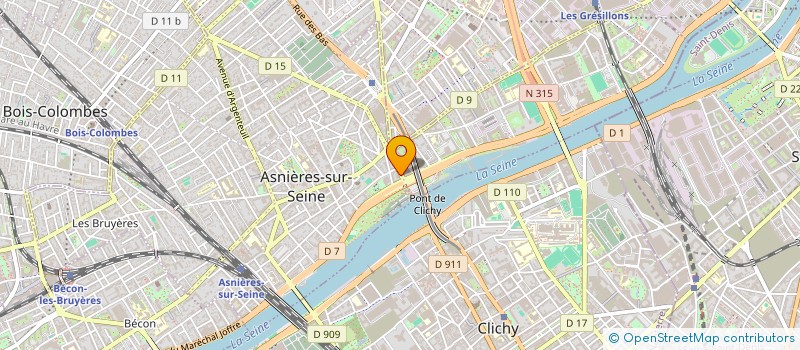 localisation de l'entreprise ETEM à ASNIERES-SUR-SEINE
