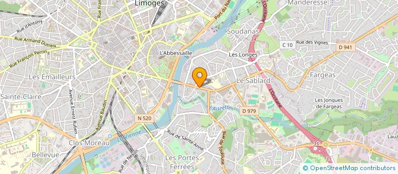 localisation de l'entreprise ETERNAL DESIGN à LIMOGES