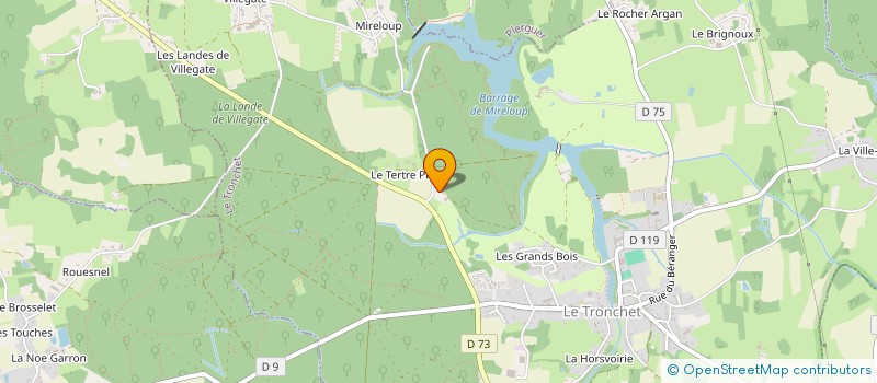 localisation de l'entreprise ETERNELS  LE TRONCHET