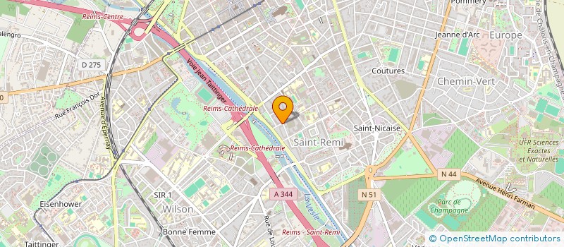 localisation de l'entreprise ETEVE BURDIN INDIVISION  REIMS