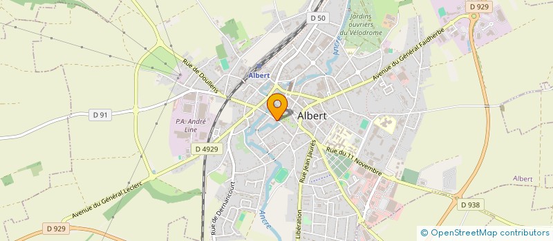 localisation de l'entreprise ETEVE COUVERTURE à ALBERT