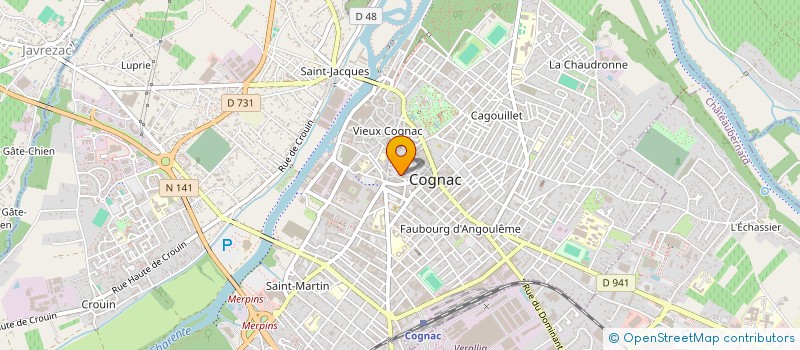 localisation de l'entreprise ETEVENARD-FAVREAU à COGNAC