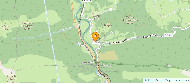 localisation de l'entreprise ETH CHAPEU D'ESCOT  ESCOT