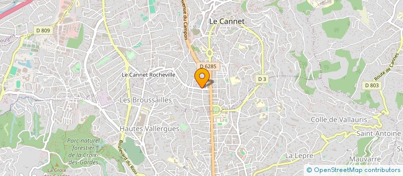 localisation de l'entreprise ETHAN à LE CANNET