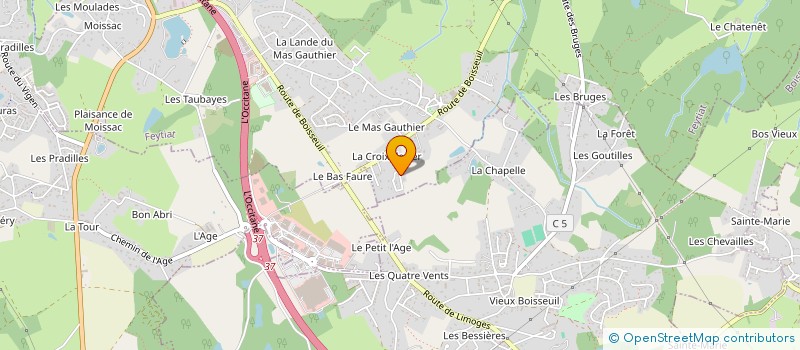localisation de l'entreprise ETHAN à FEYTIAT