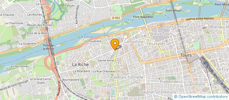 localisation de l'entreprise ETHICA IMMOBILIER à LA RICHE