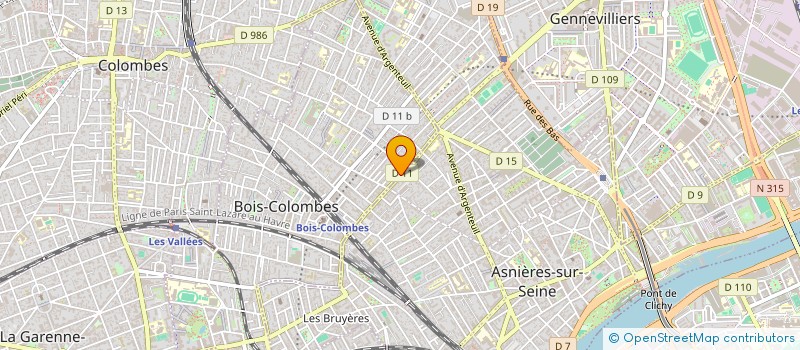 localisation de l'entreprise ETHNO-COIFFURE à BOIS-COLOMBES