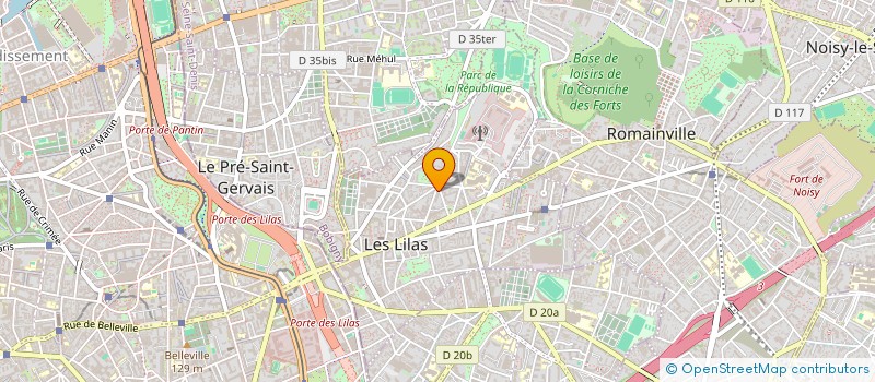 localisation de l'entreprise ETHOS FLOW à LES LILAS