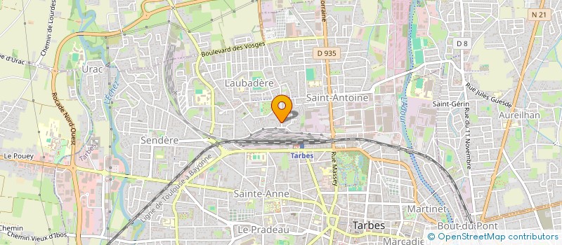 localisation de l'entreprise ETHS ESCLOPS  TARBES