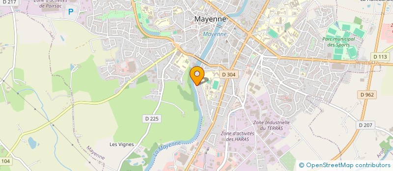 localisation de l'entreprise ETIC 53 à MAYENNE