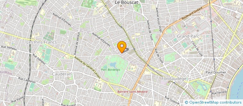 localisation de l'entreprise ETIC - EXPERTISE TECHNIQUE IMMOBILIERE ET CONSEILS  LE BOUSCAT
