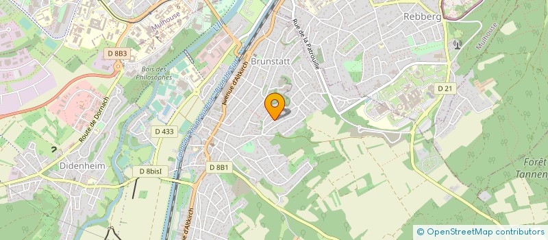 localisation de l'entreprise ETICAM  BRUNSTATT-DIDENHEIM