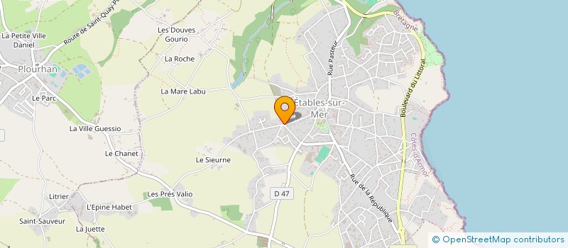 localisation de l'entreprise ETIEMBLE RESTAURATION à BINIC-ETABLES-SUR-MER