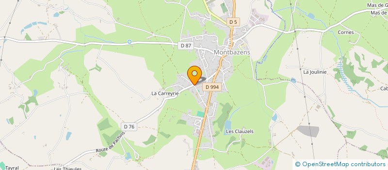 localisation de l'entreprise ETIENNE CAVAIGNAC  MONTBAZENS