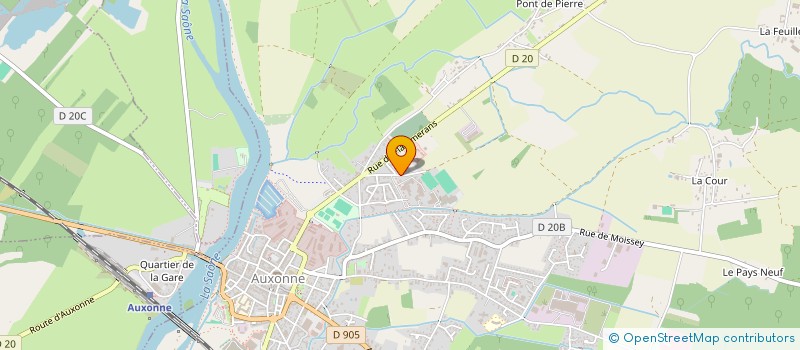 localisation de l'entreprise ETIK'ADOS  AUXONNE