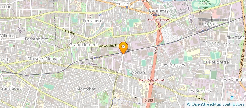 localisation de l'entreprise ETIK PRODUCTION à VILLEURBANNE