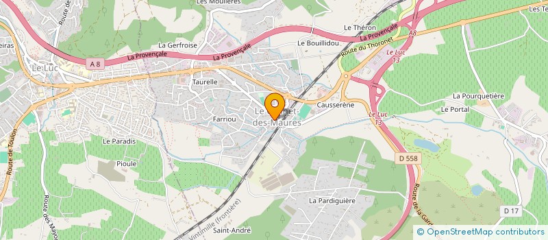 localisation de l'entreprise ETIMAR S  LE CANNET-DES-MAURES