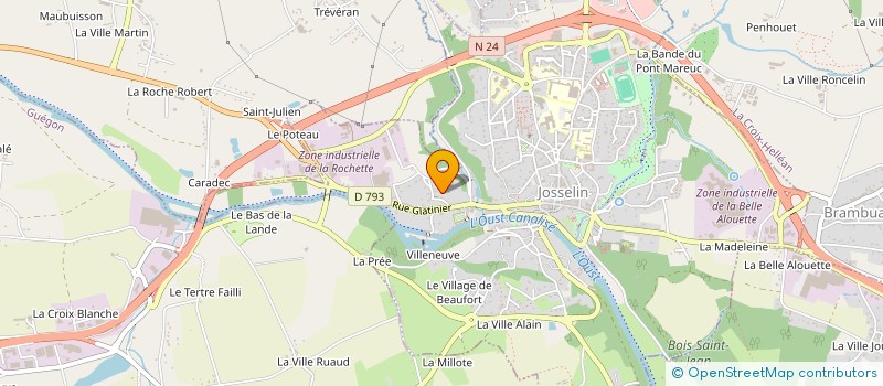 localisation de l'entreprise ETINC'ELLES BREIZH  JOSSELIN