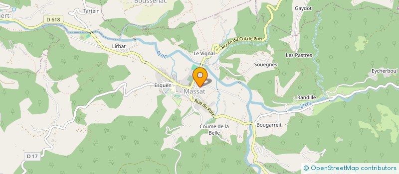localisation de l'entreprise ETINCELLES à MASSAT