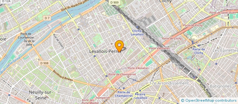 localisation de l'entreprise ETINCELLES GESTION à LEVALLOIS-PERRET