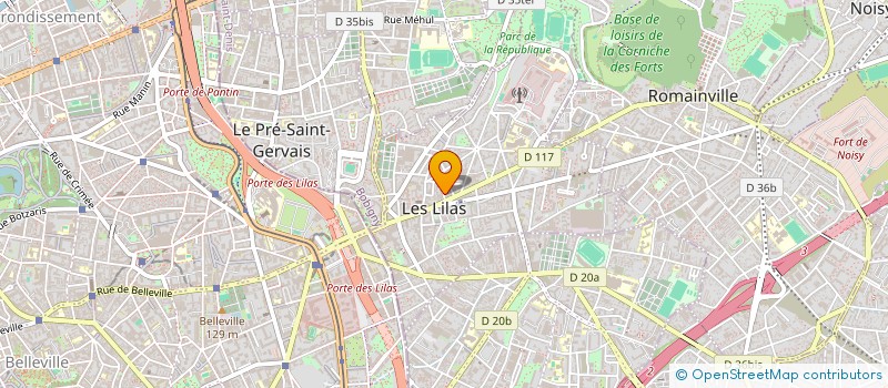 localisation de l'entreprise ETIOCY à LES LILAS