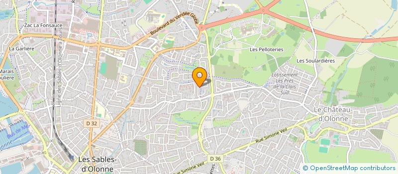 localisation de l'entreprise ETIQ1 à LES SABLES D'OLONNE