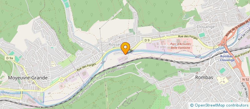 localisation de l'entreprise ETIQPRO  ROSSELANGE