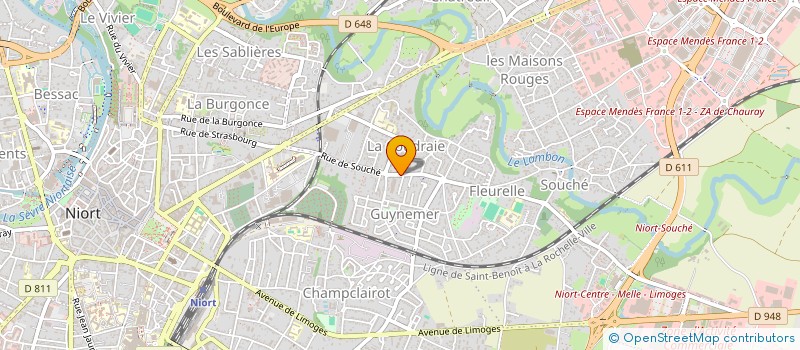 localisation de l'entreprise ETIS à NIORT