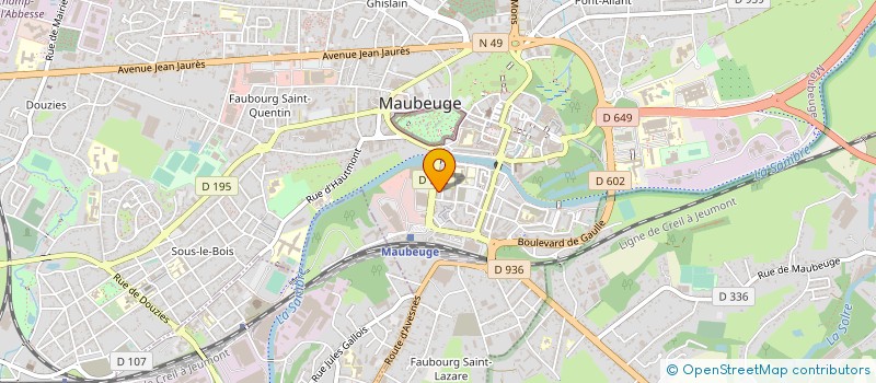 localisation de l'entreprise ETISA INVESTISSEMENTS à MAUBEUGE