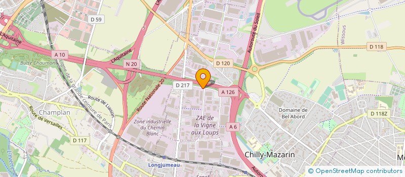 localisation de l'entreprise ETISCO à CHILLY-MAZARIN