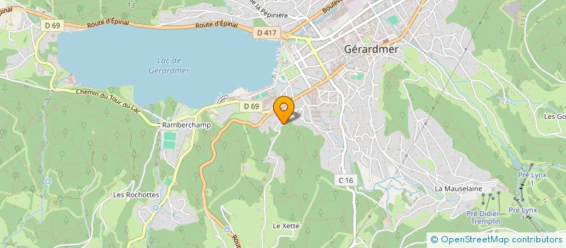 localisation de l'entreprise ETM PERFORMANCE  GERARDMER