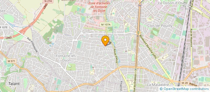 localisation de l'entreprise ETMC à FONTAINE-LES-DIJON